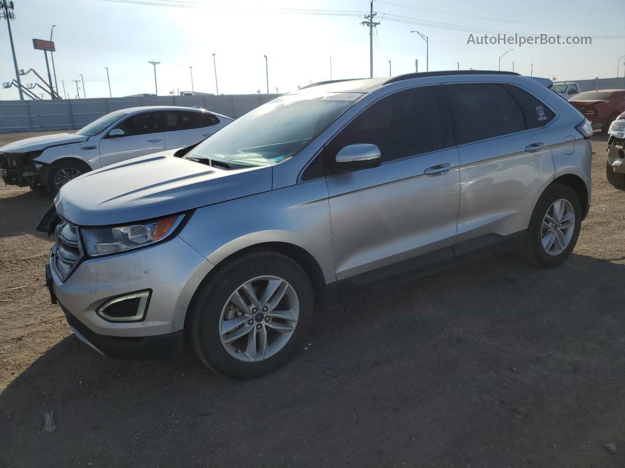 2017 Ford Edge Sel Silver vin: 2FMPK3J96HBB56573