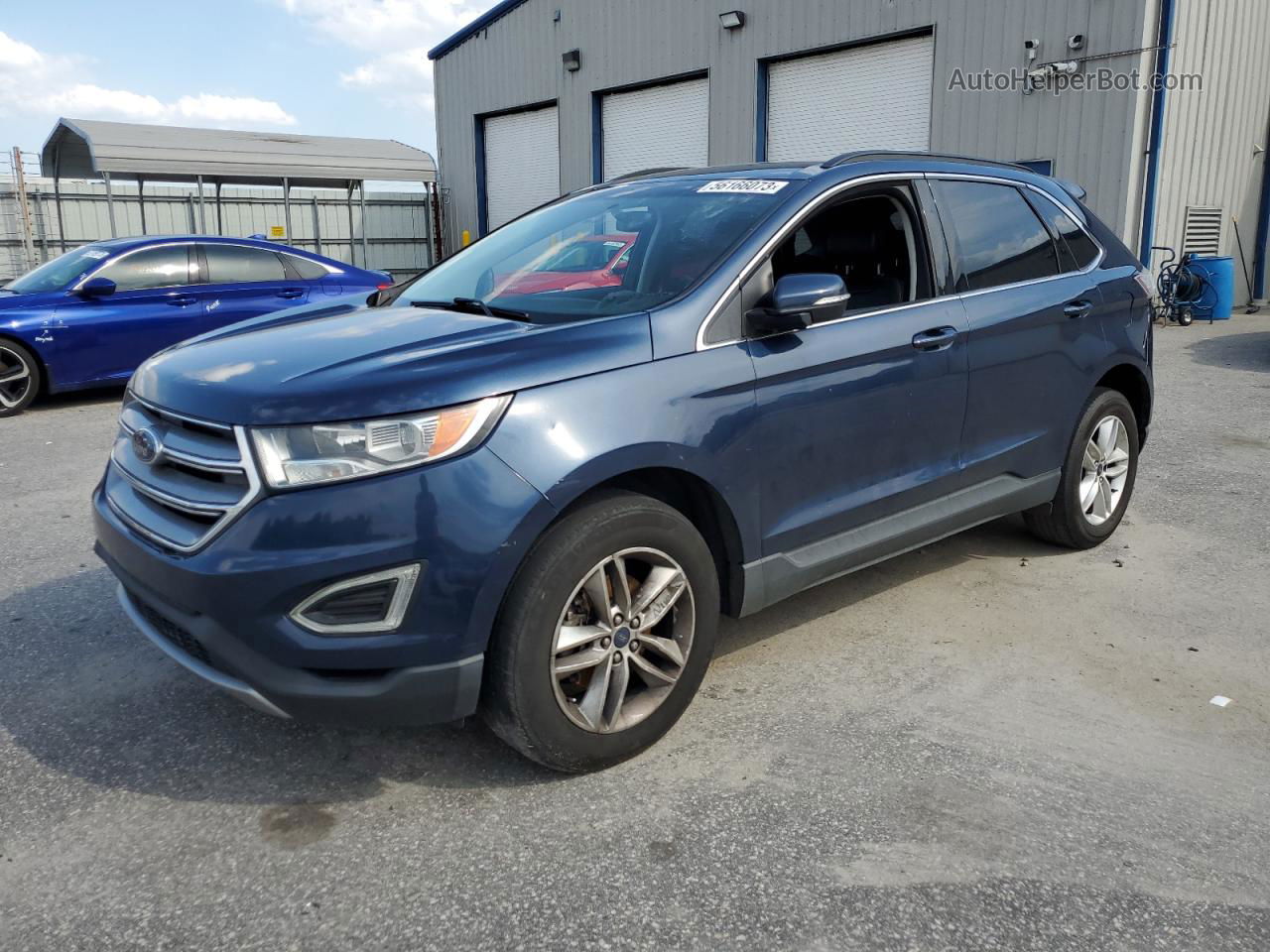 2017 Ford Edge Sel Blue vin: 2FMPK3J96HBC37461