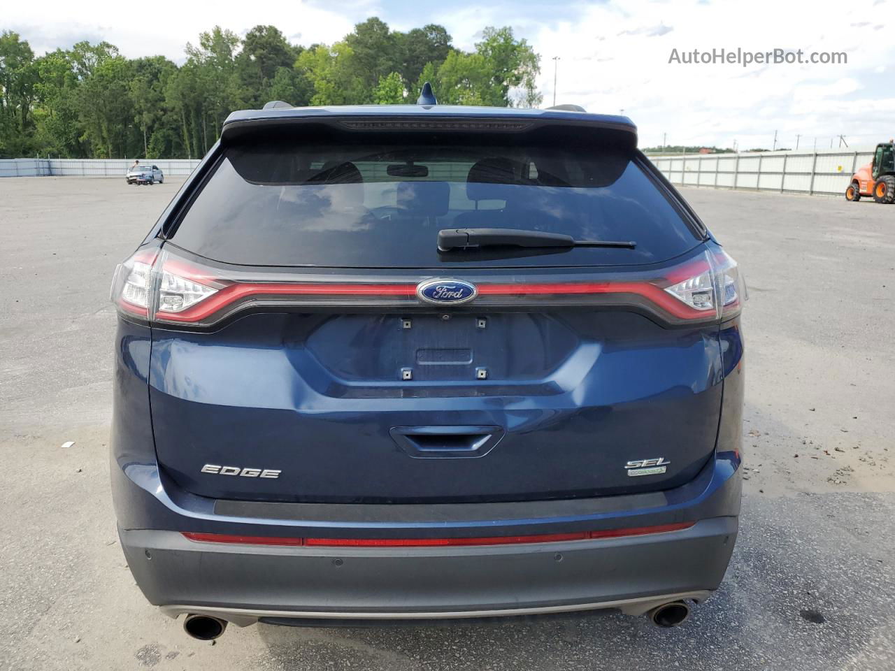 2017 Ford Edge Sel Blue vin: 2FMPK3J96HBC37461