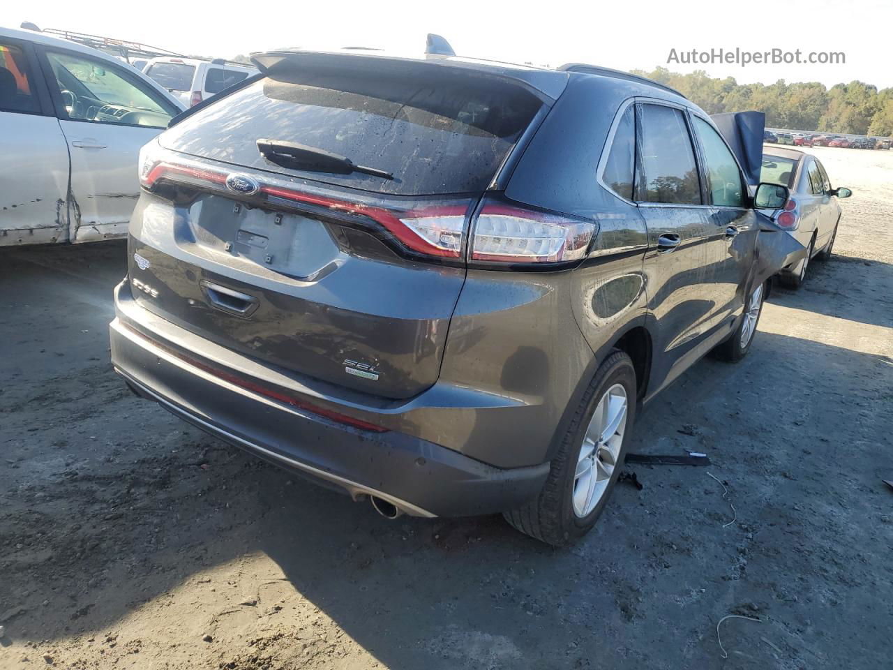 2017 Ford Edge Sel Gray vin: 2FMPK3J96HBC51733