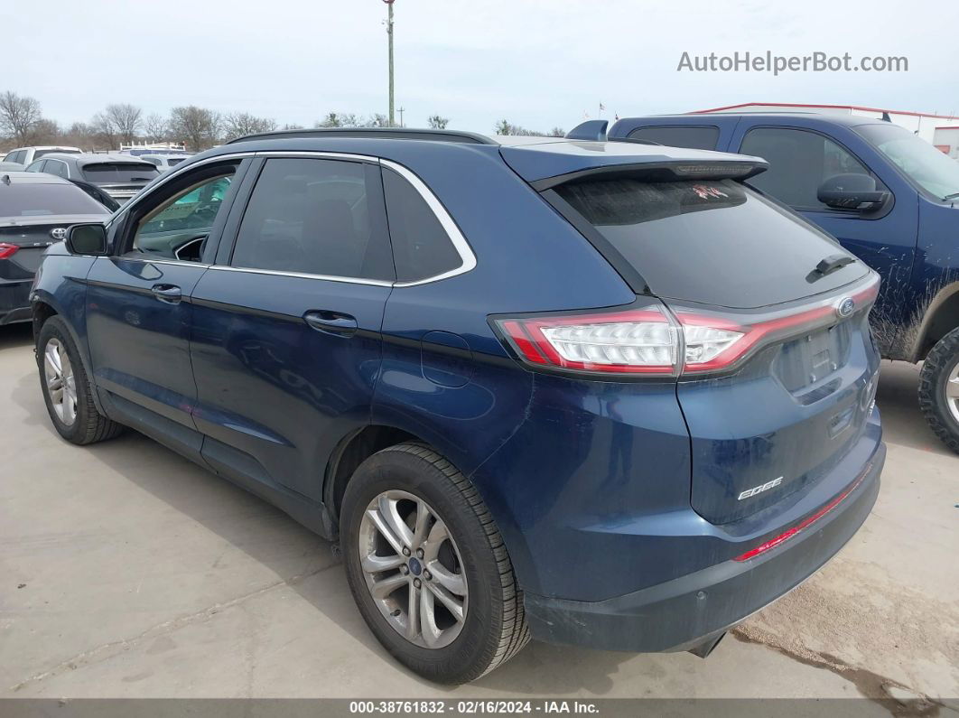 2017 Ford Edge Sel Blue vin: 2FMPK3J96HBC63638