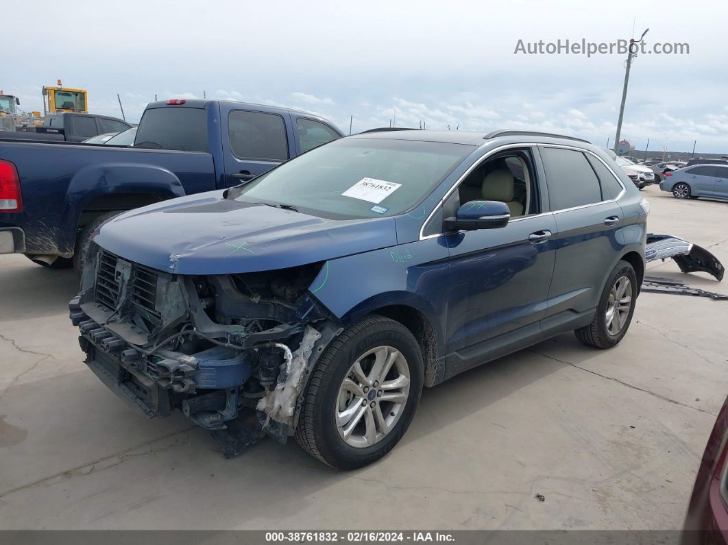 2017 Ford Edge Sel Blue vin: 2FMPK3J96HBC63638