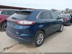 2017 Ford Edge Sel Синий vin: 2FMPK3J96HBC63638