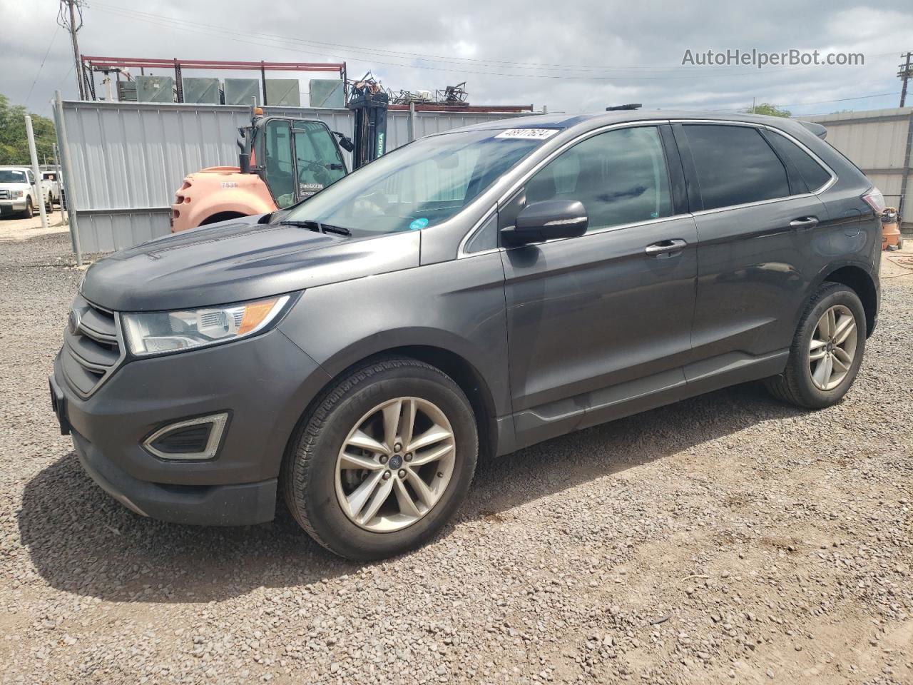 2018 Ford Edge Sel Gray vin: 2FMPK3J96JBB19352