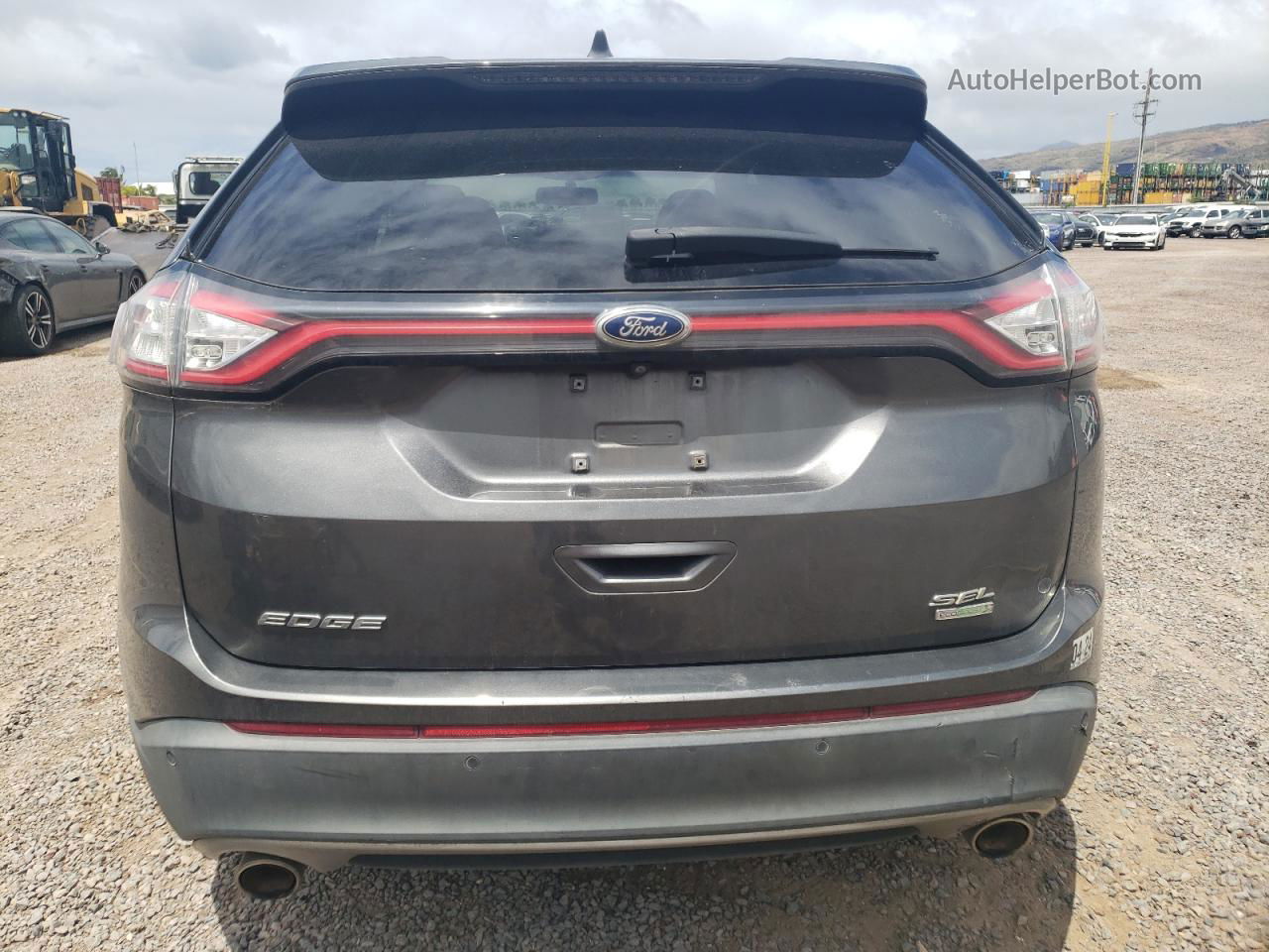 2018 Ford Edge Sel Gray vin: 2FMPK3J96JBB19352