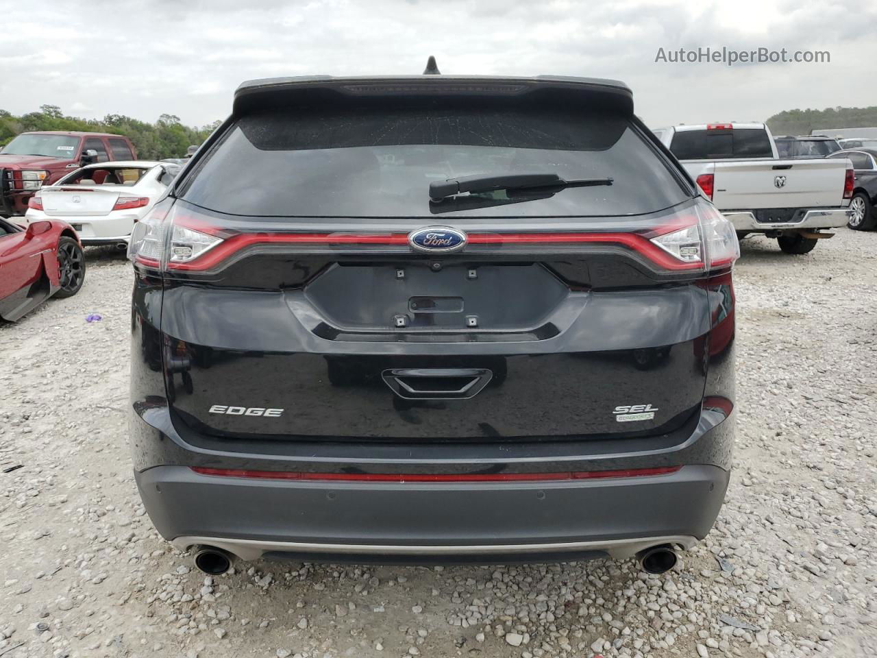 2018 Ford Edge Sel Черный vin: 2FMPK3J96JBB19383