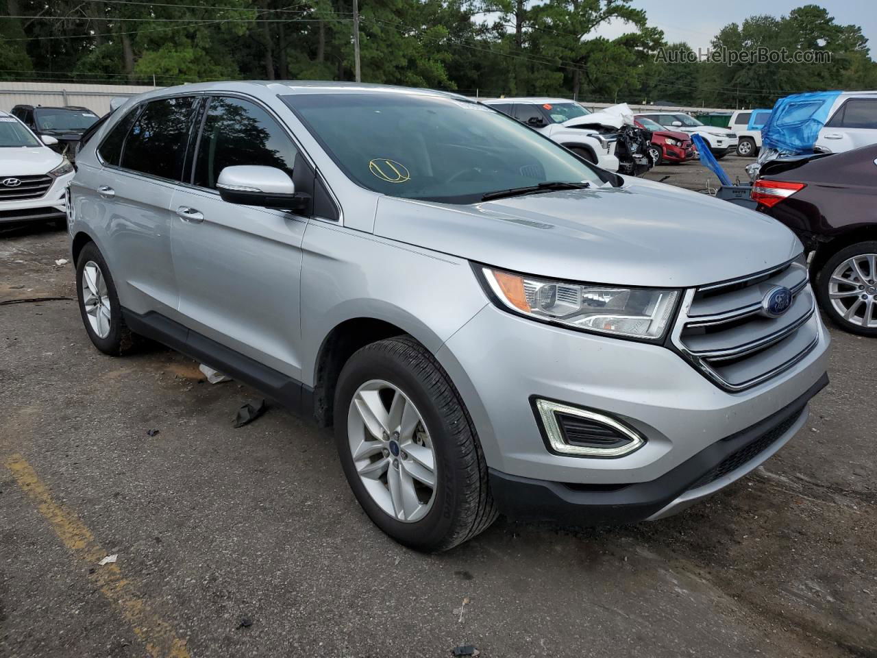 2018 Ford Edge Sel Серебряный vin: 2FMPK3J96JBB22722