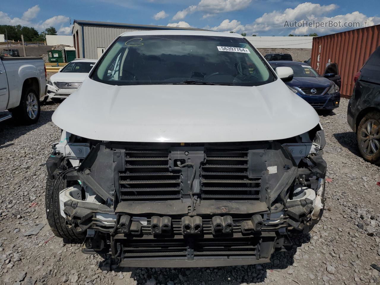 2018 Ford Edge Sel White vin: 2FMPK3J96JBC42410