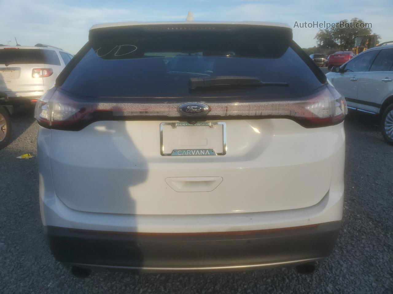 2018 Ford Edge Sel White vin: 2FMPK3J96JBC45128