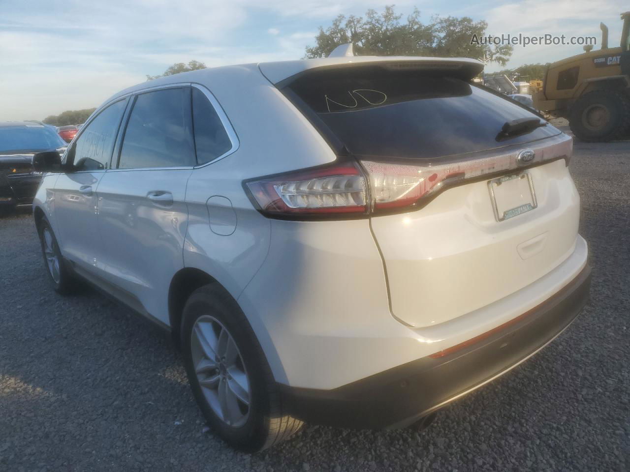 2018 Ford Edge Sel White vin: 2FMPK3J96JBC45128