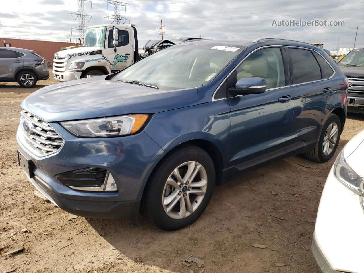 2019 Ford Edge Sel Blue vin: 2FMPK3J96KBC40318