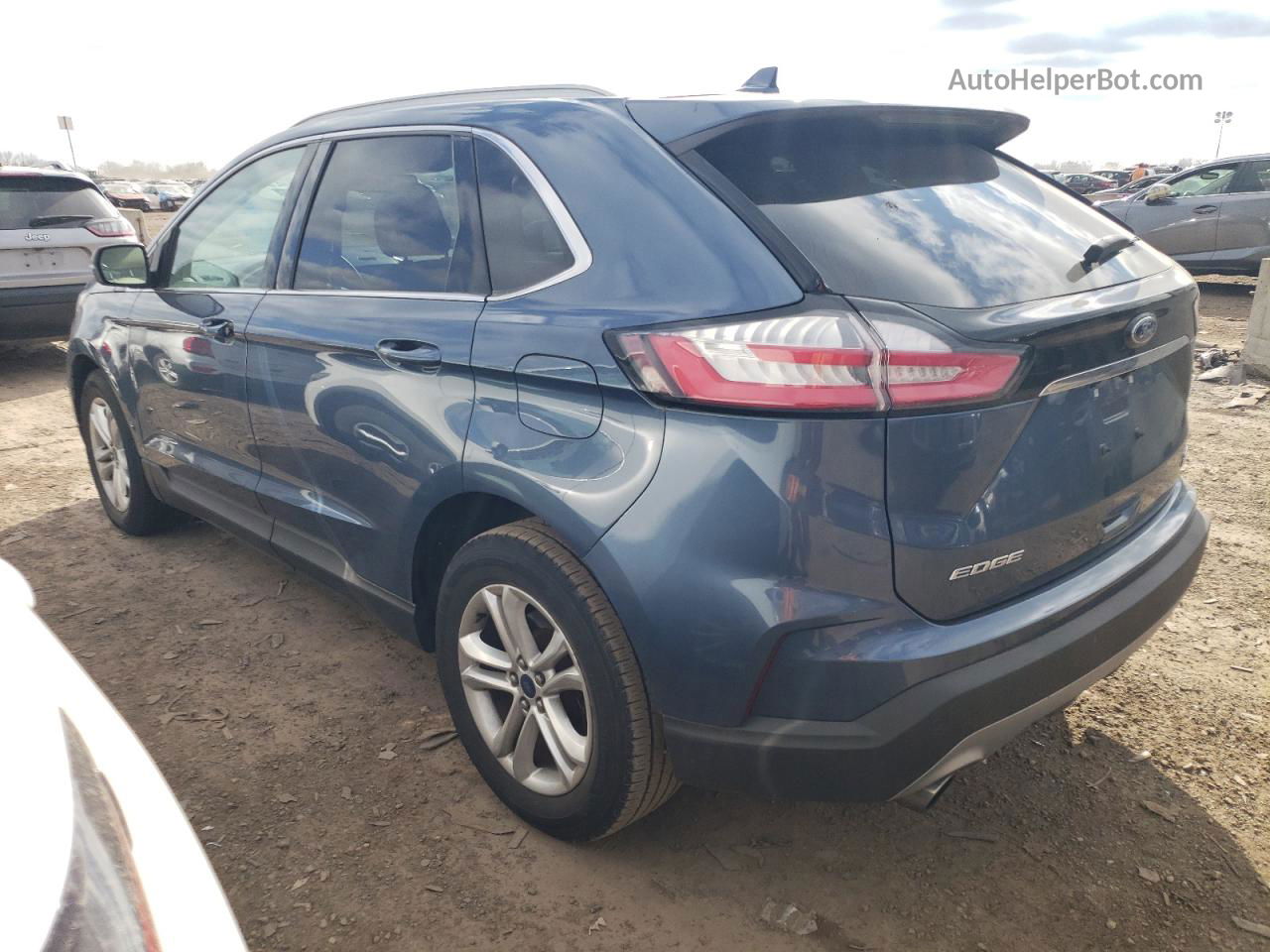 2019 Ford Edge Sel Синий vin: 2FMPK3J96KBC40318