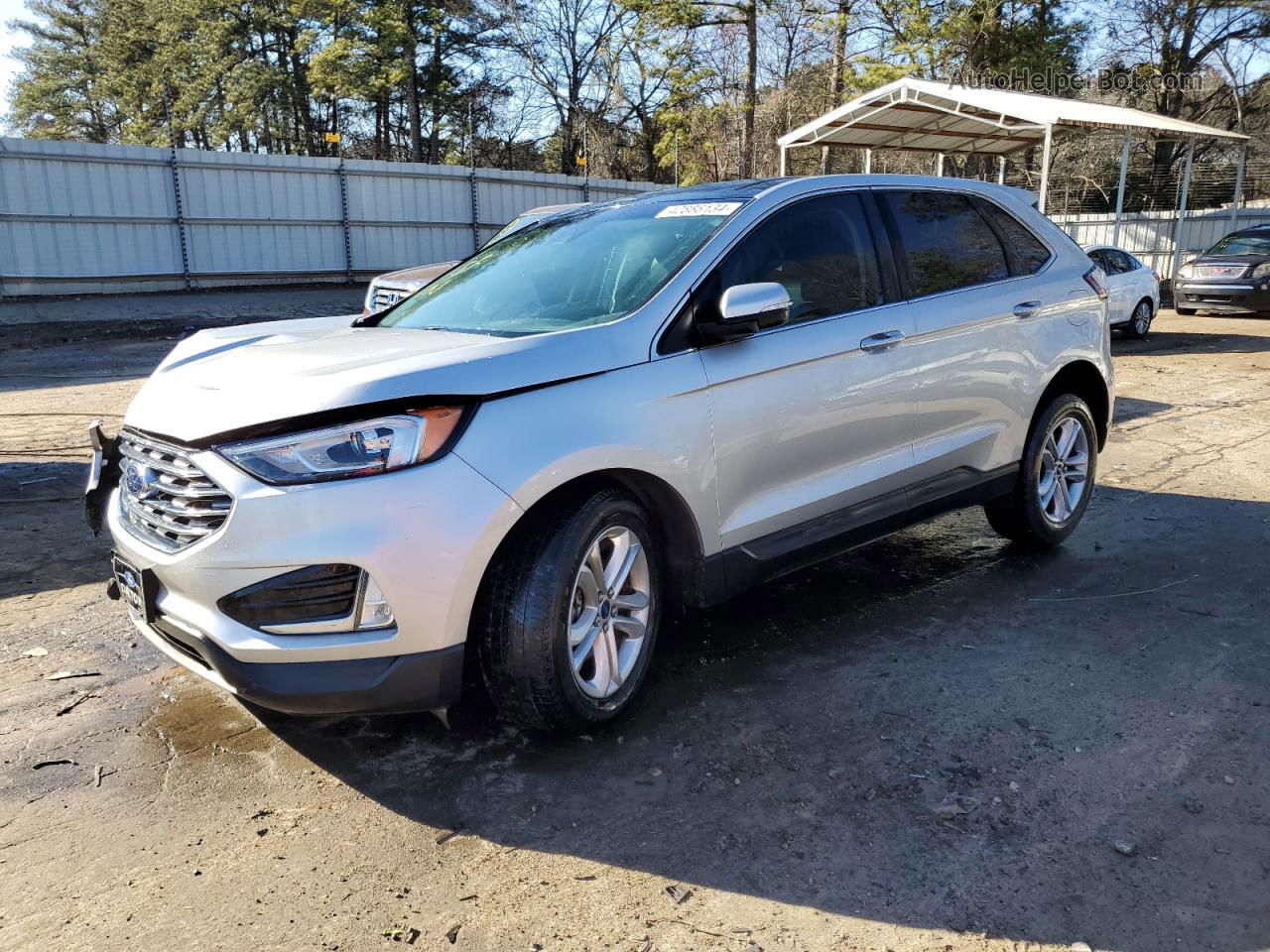 2019 Ford Edge Sel Silver vin: 2FMPK3J96KBC57278