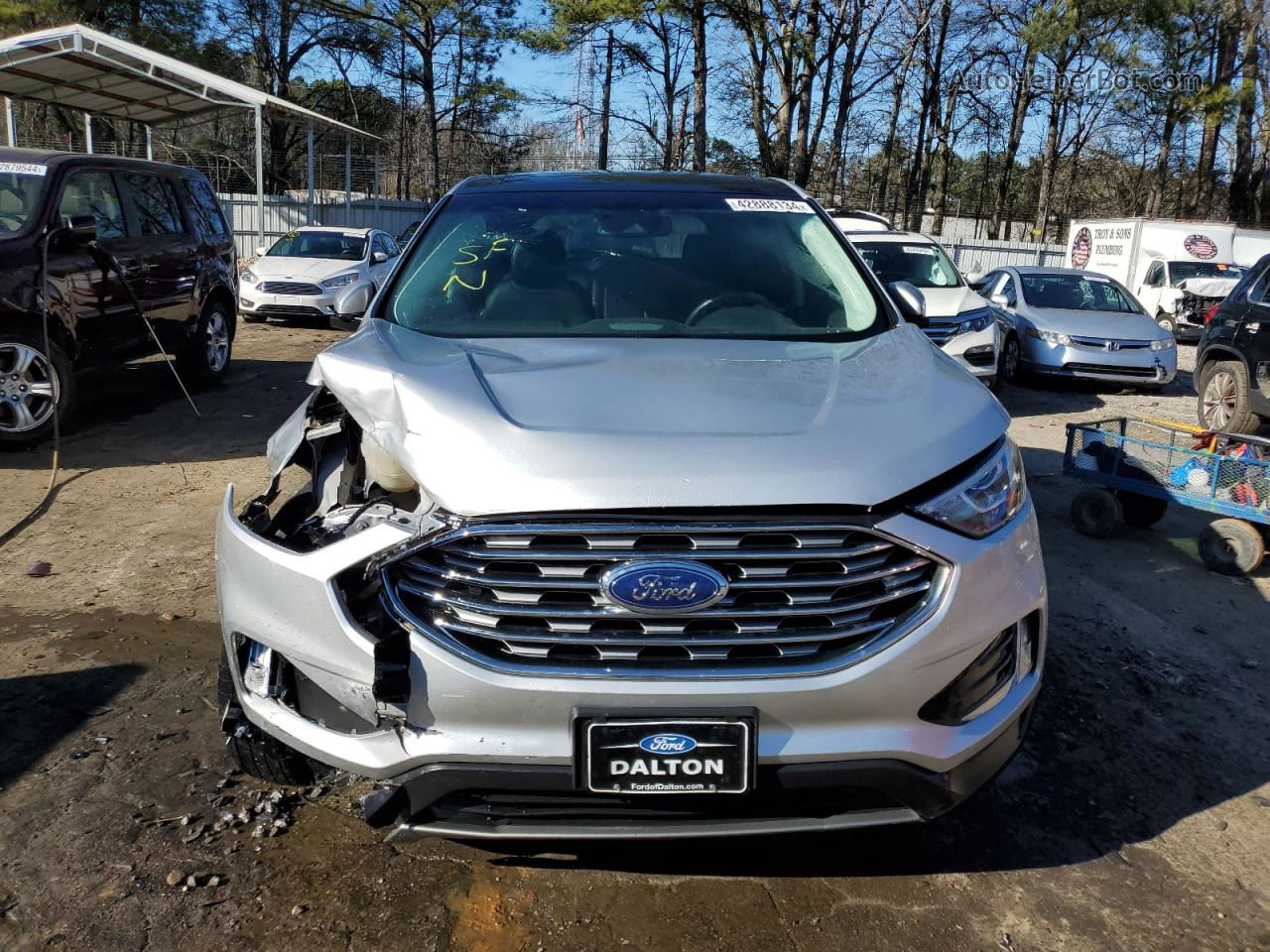 2019 Ford Edge Sel Silver vin: 2FMPK3J96KBC57278