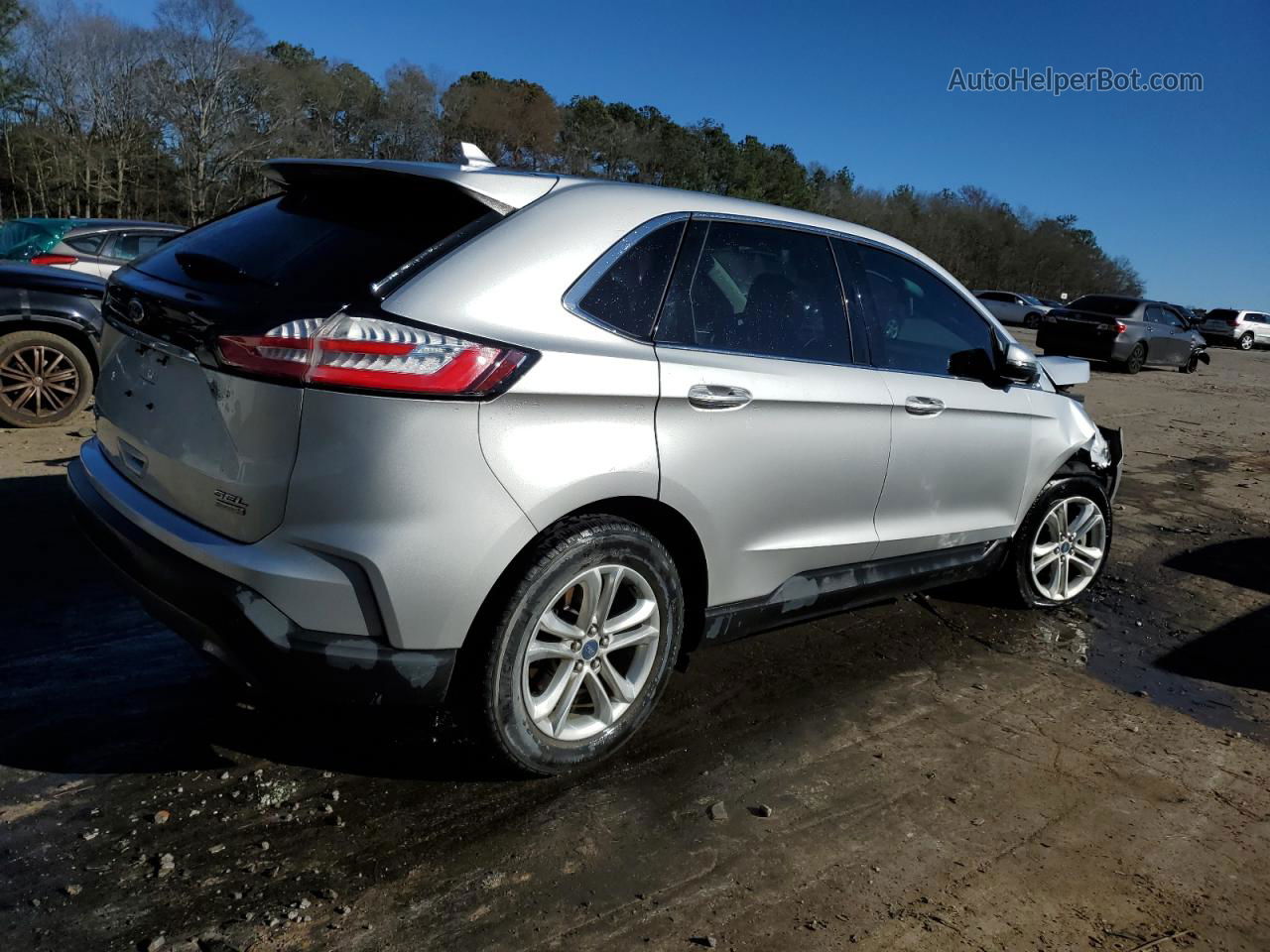 2019 Ford Edge Sel Silver vin: 2FMPK3J96KBC57278