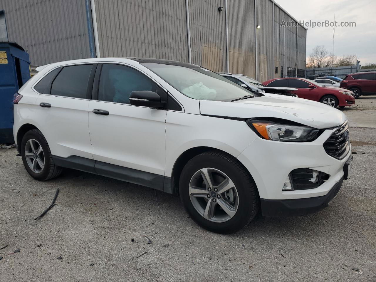 2020 Ford Edge Sel White vin: 2FMPK3J96LBA88364