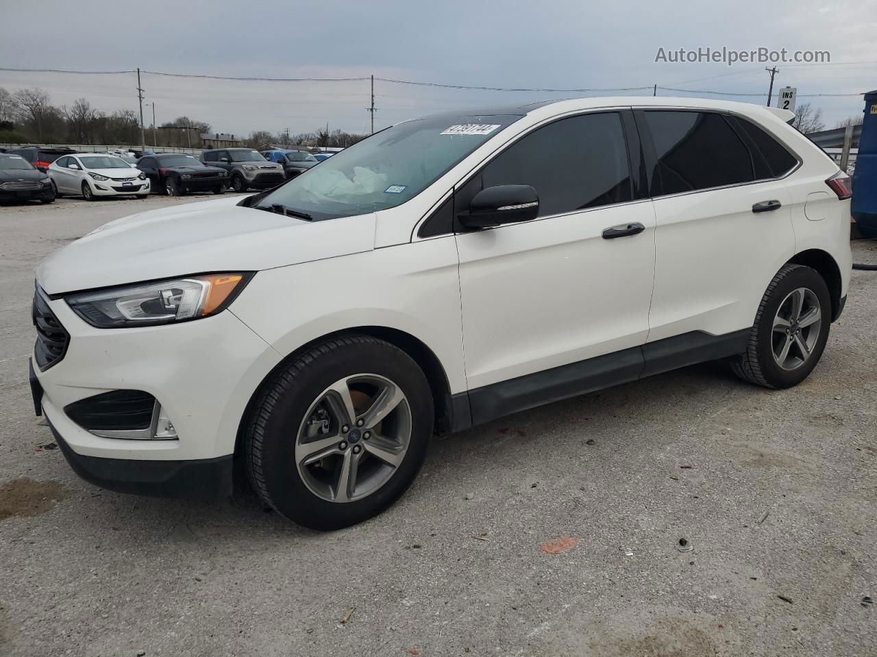 2020 Ford Edge Sel White vin: 2FMPK3J96LBA88364