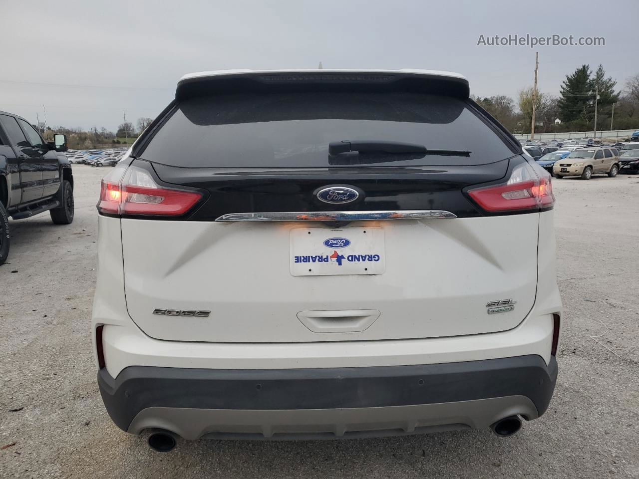 2020 Ford Edge Sel White vin: 2FMPK3J96LBA88364