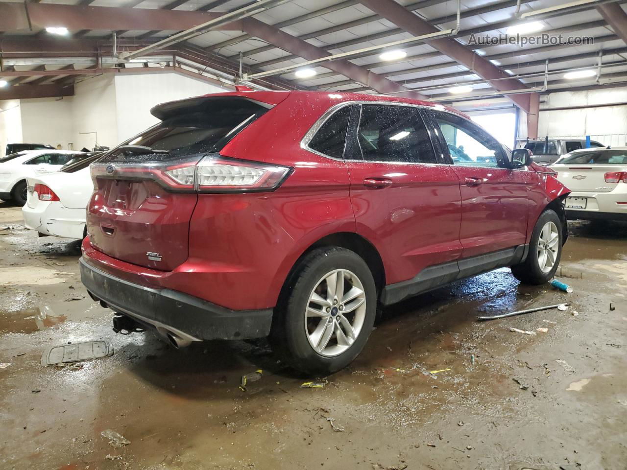 2016 Ford Edge Sel Красный vin: 2FMPK3J97GBB02861