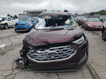 2020 Ford Edge Sel Maroon vin: 2FMPK3J97LBA17416