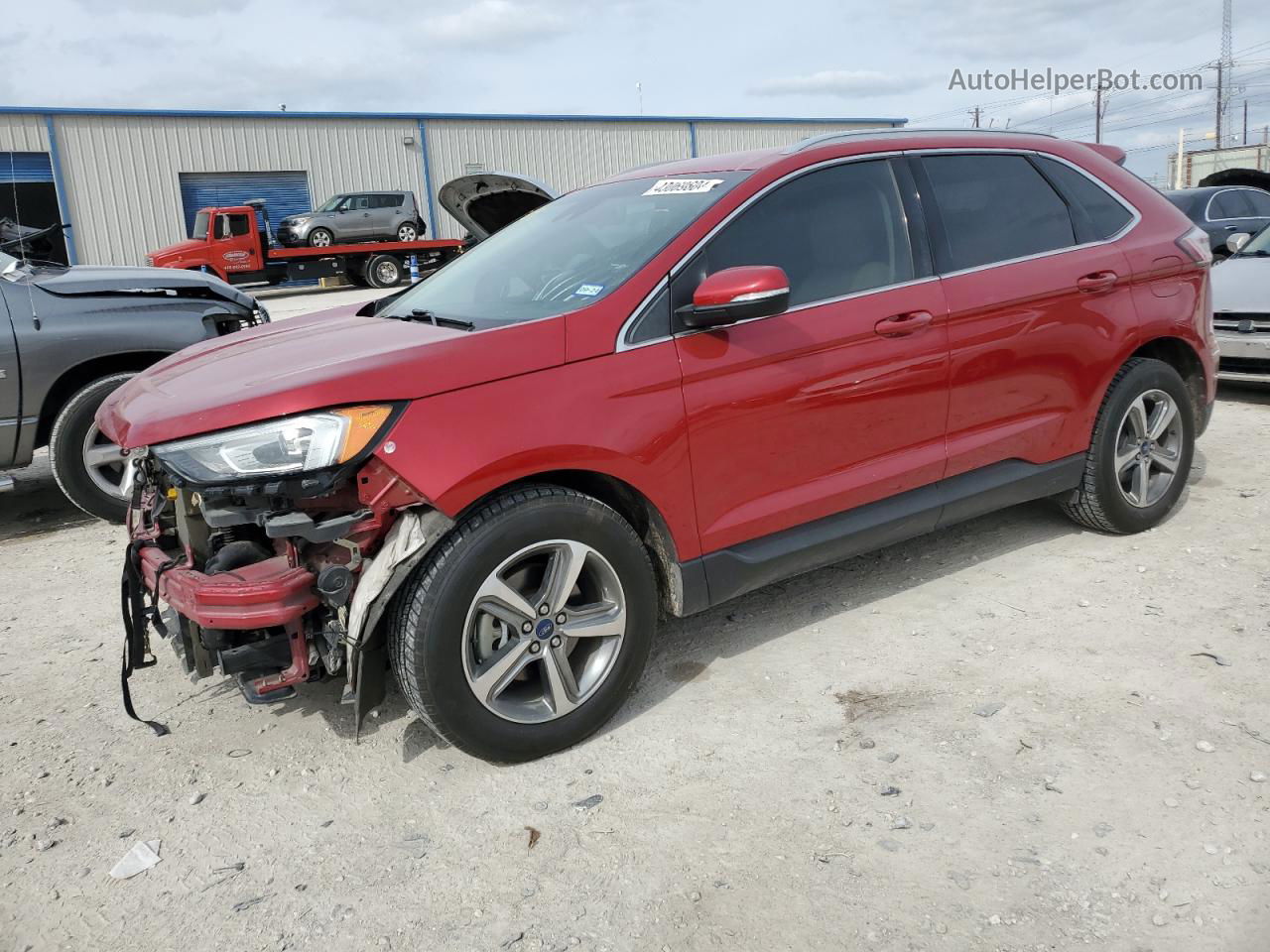 2020 Ford Edge Sel Red vin: 2FMPK3J97LBA19280