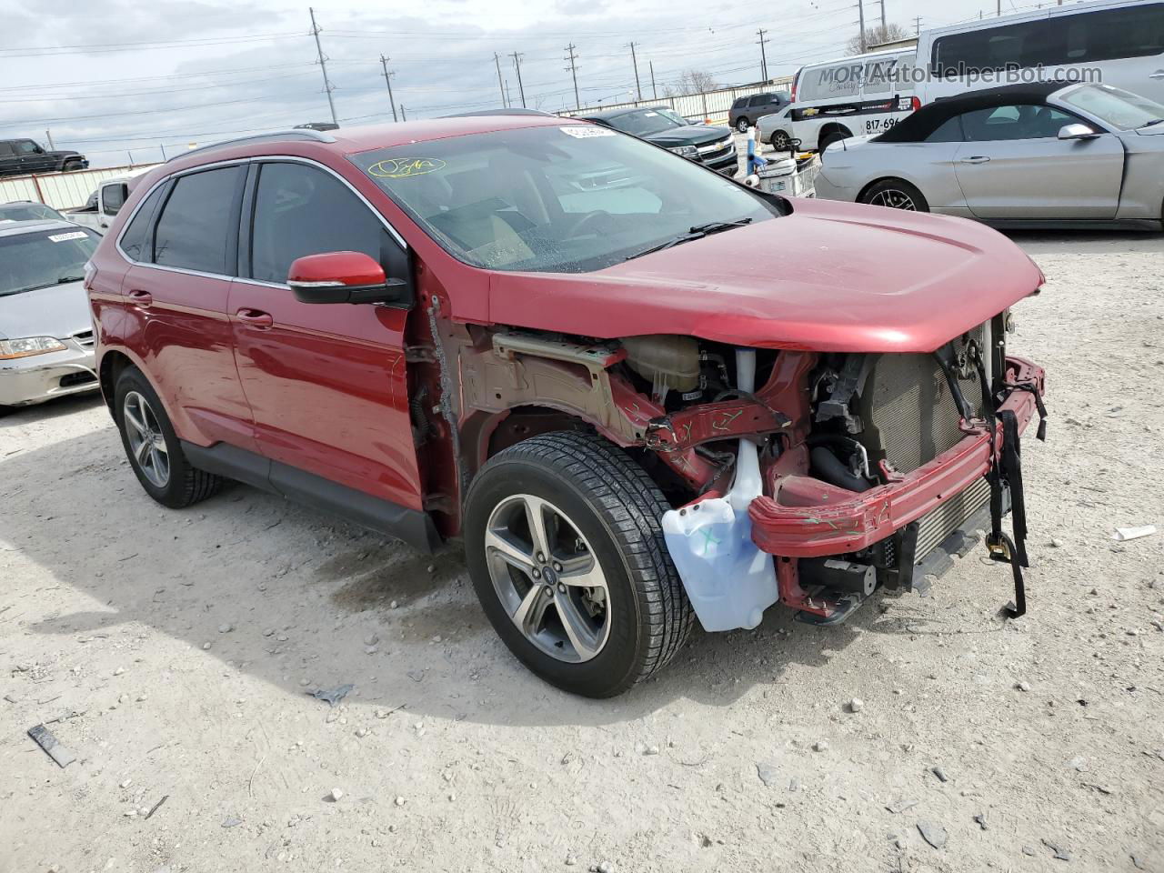 2020 Ford Edge Sel Red vin: 2FMPK3J97LBA19280