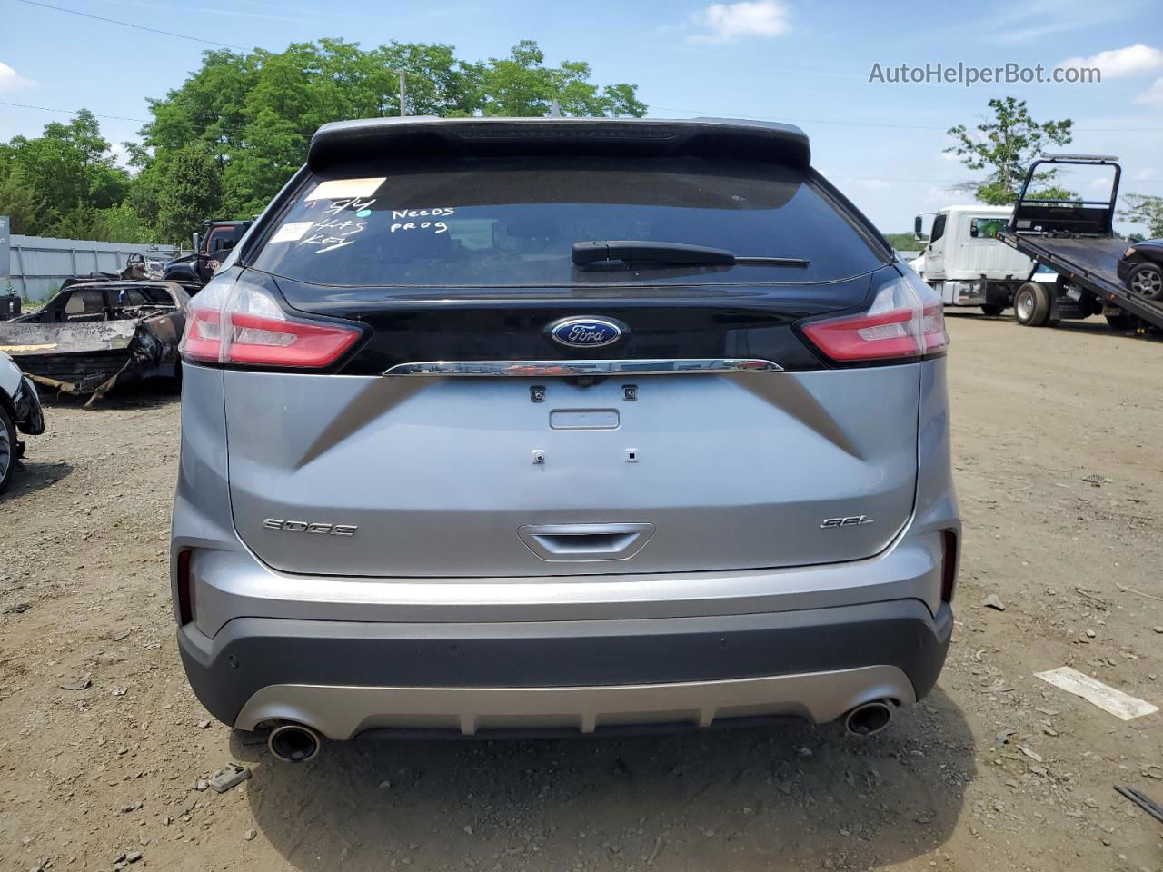 2020 Ford Edge Sel Silver vin: 2FMPK3J97LBA28710