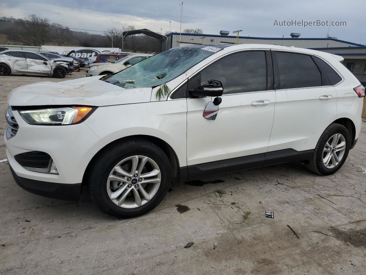 2020 Ford Edge Sel White vin: 2FMPK3J97LBA66700