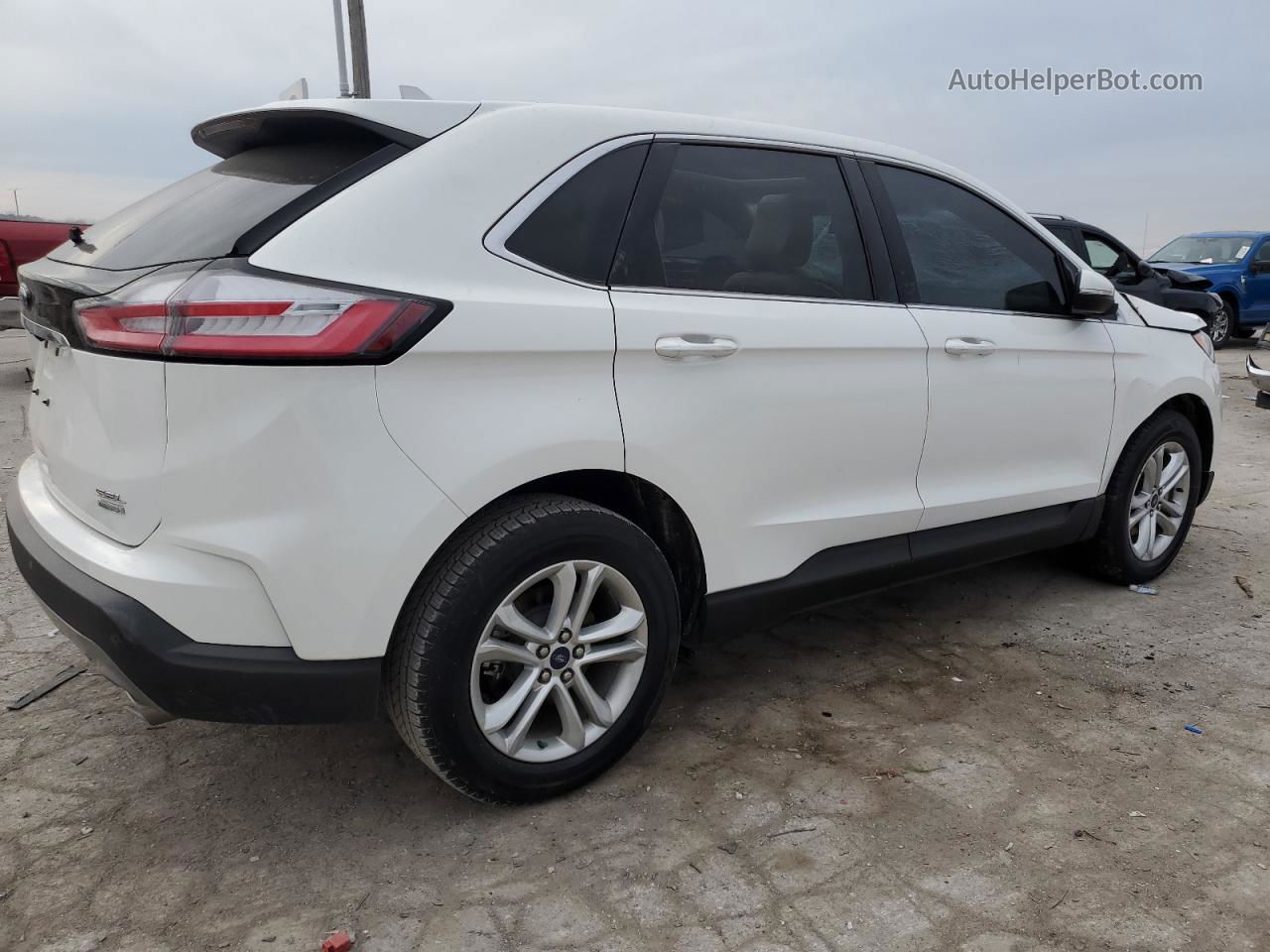 2020 Ford Edge Sel White vin: 2FMPK3J97LBA66700