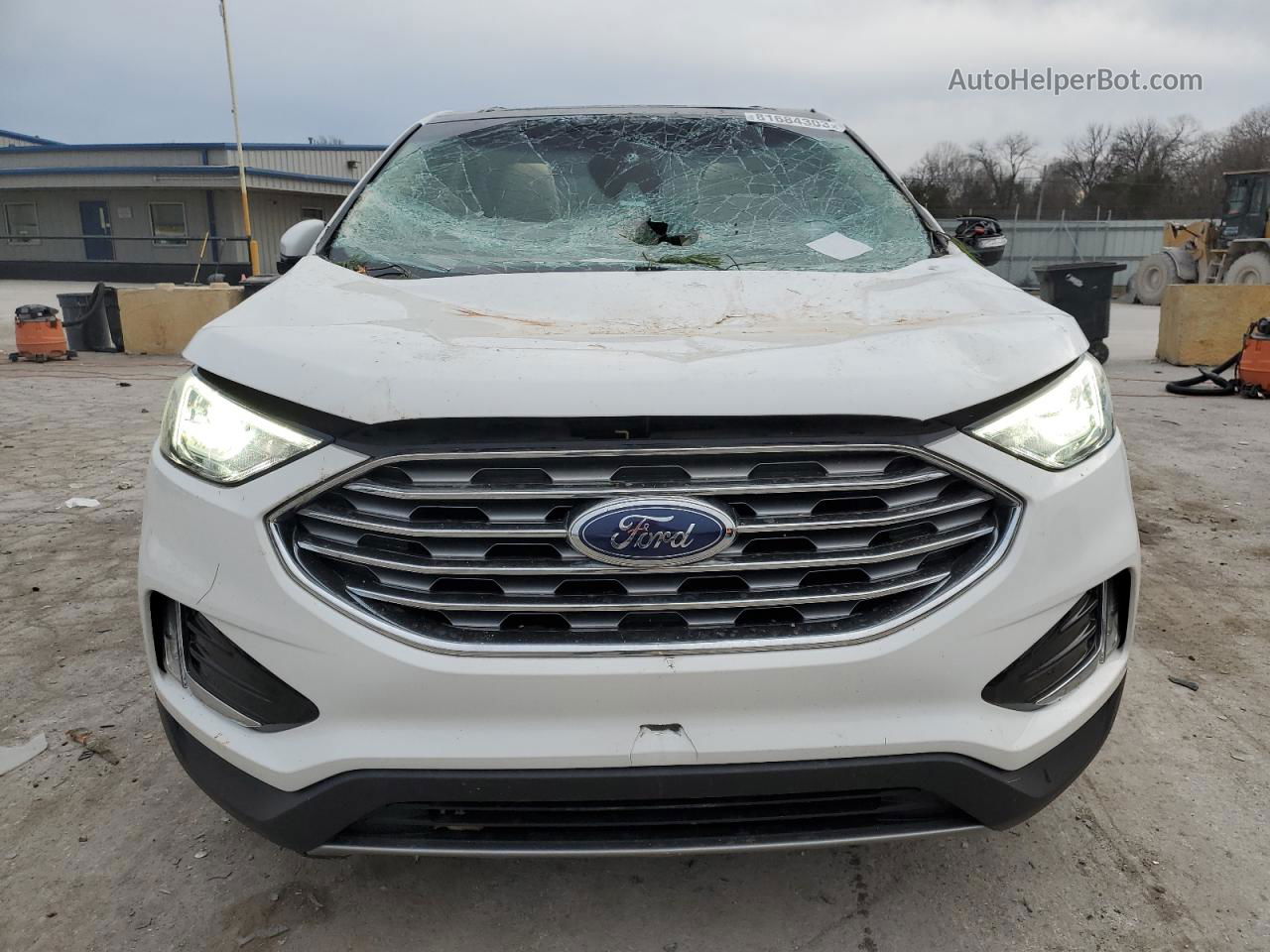 2020 Ford Edge Sel White vin: 2FMPK3J97LBA66700