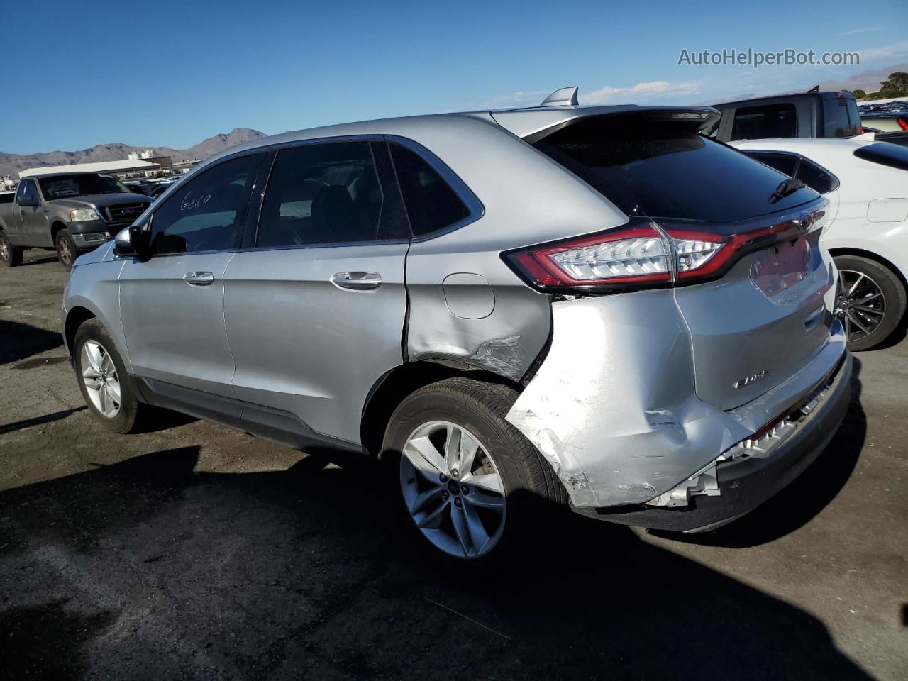 2016 Ford Edge Sel Silver vin: 2FMPK3J98GBC53871