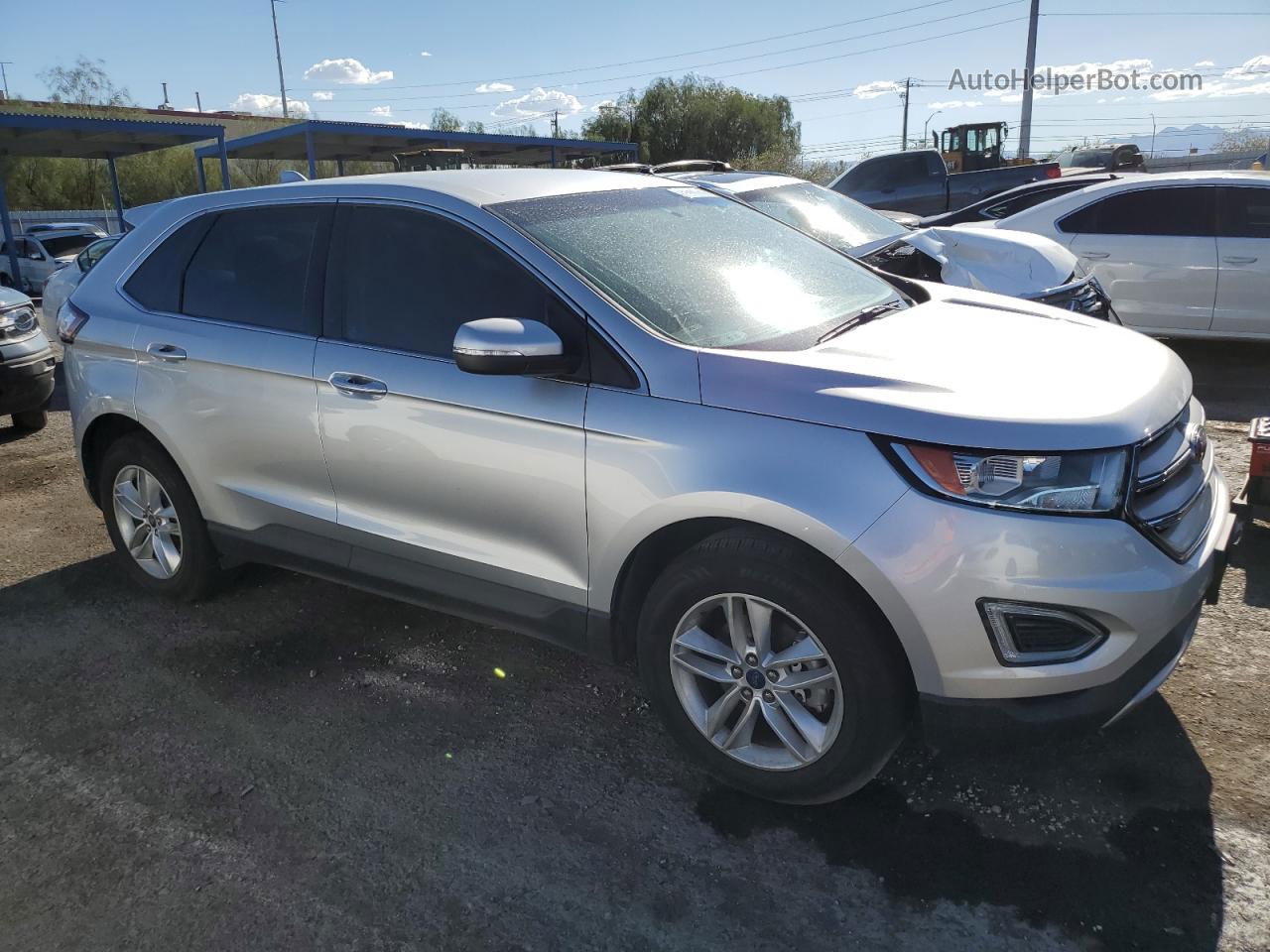 2016 Ford Edge Sel Silver vin: 2FMPK3J98GBC53871