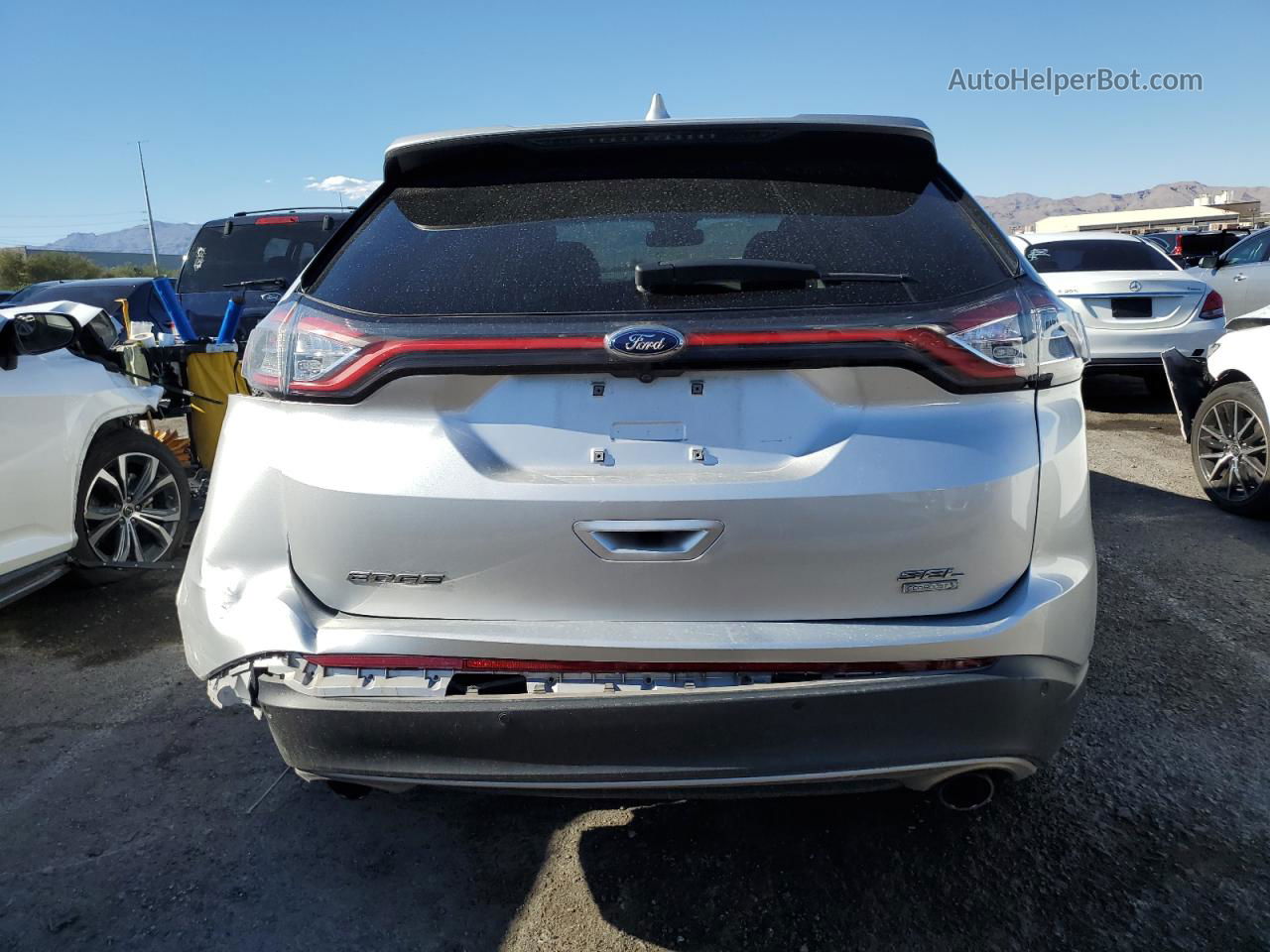 2016 Ford Edge Sel Silver vin: 2FMPK3J98GBC53871