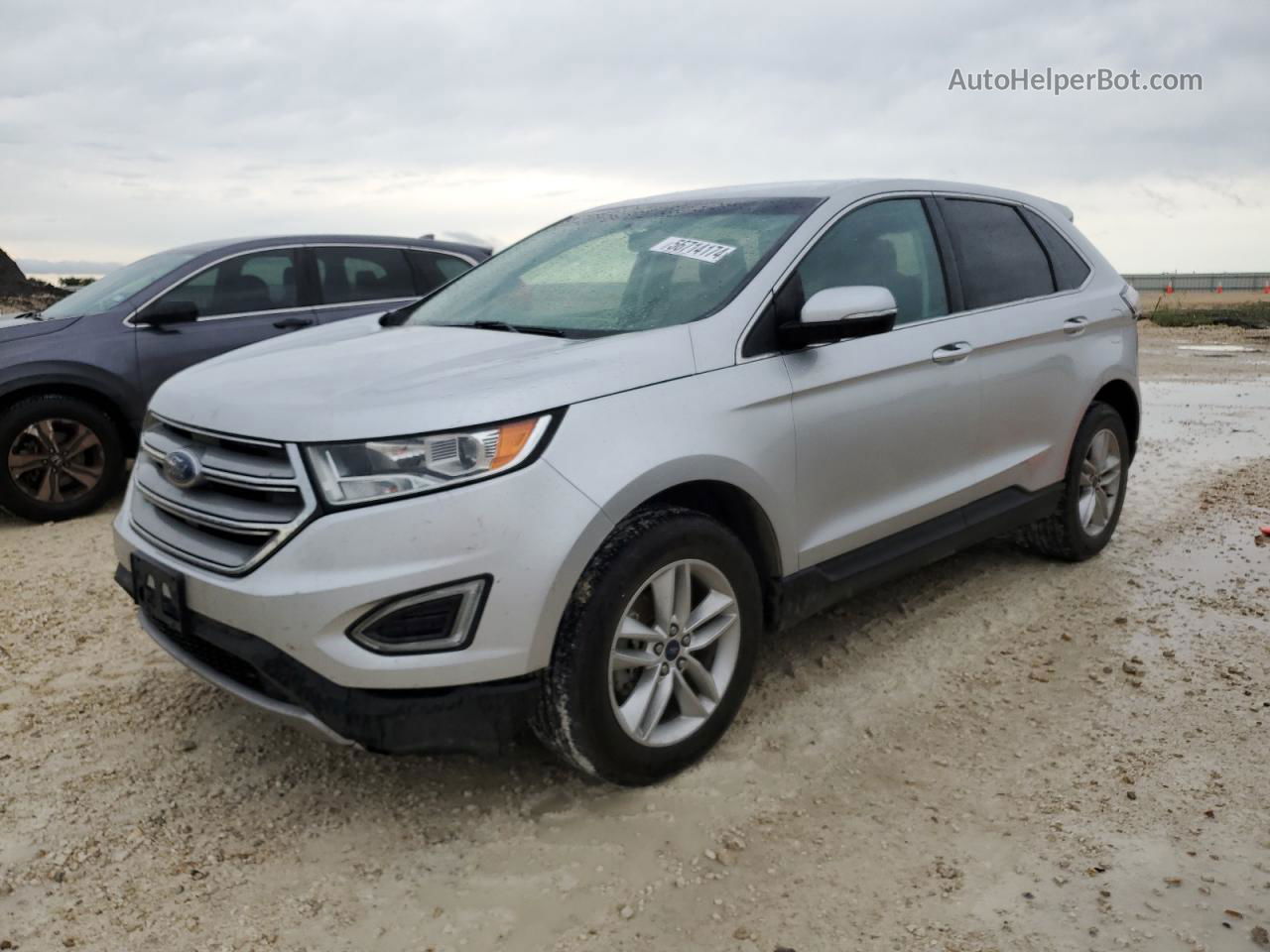 2017 Ford Edge Sel Silver vin: 2FMPK3J98HBB88599