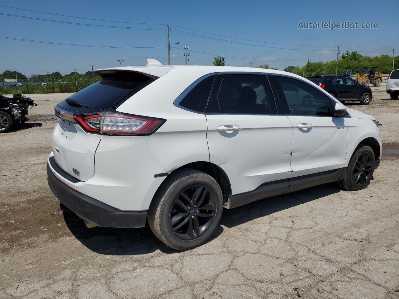 2018 Ford Edge Sel White vin: 2FMPK3J98JBB53843