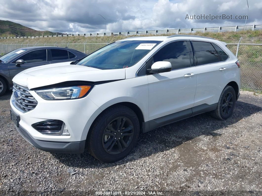 2019 Ford Edge Sel White vin: 2FMPK3J98KBB88609