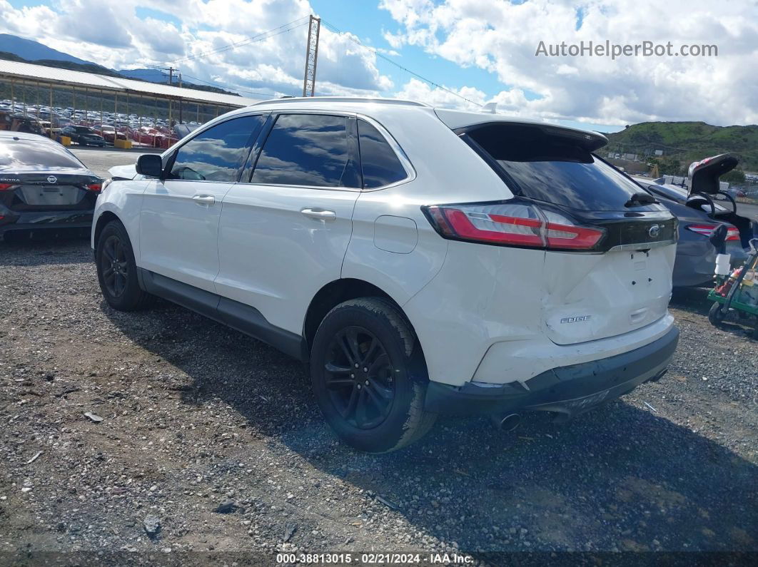 2019 Ford Edge Sel White vin: 2FMPK3J98KBB88609