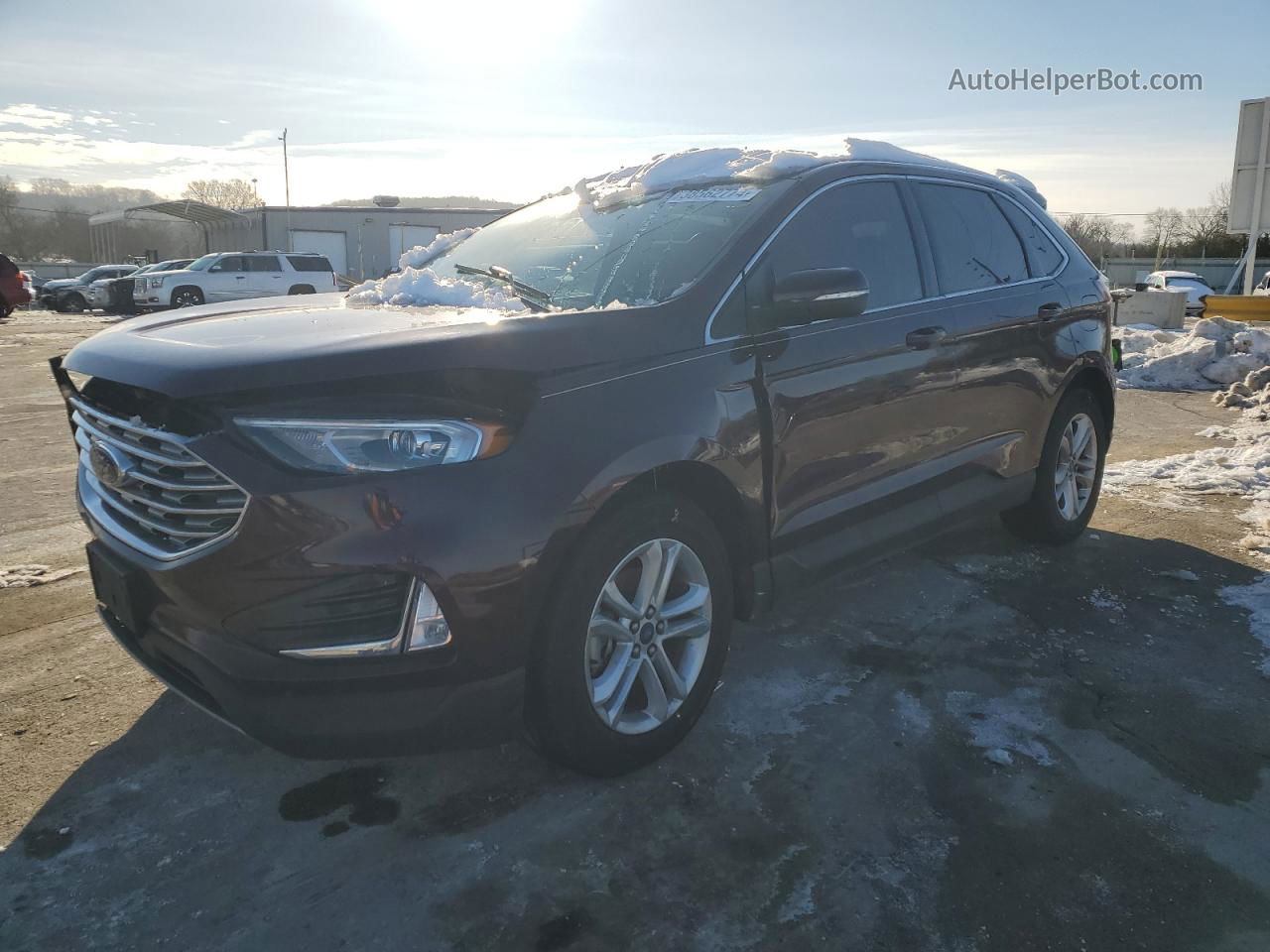 2019 Ford Edge Sel Maroon vin: 2FMPK3J98KBB97083