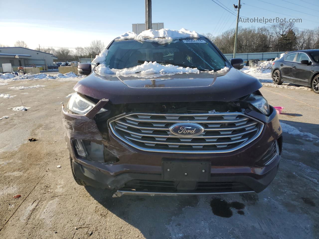 2019 Ford Edge Sel Maroon vin: 2FMPK3J98KBB97083