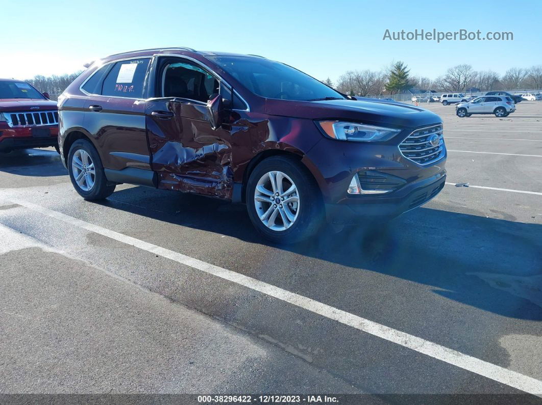 2020 Ford Edge Sel Maroon vin: 2FMPK3J98LBA75566