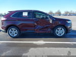 2020 Ford Edge Sel Maroon vin: 2FMPK3J98LBA75566