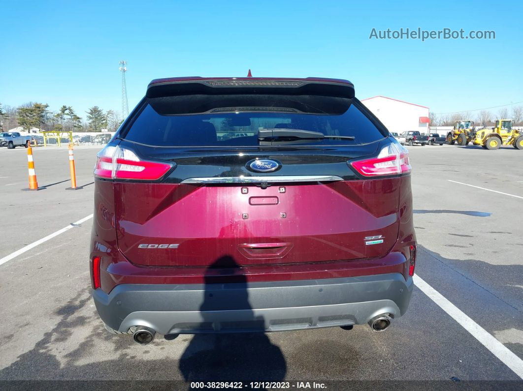 2020 Ford Edge Sel Maroon vin: 2FMPK3J98LBA75566