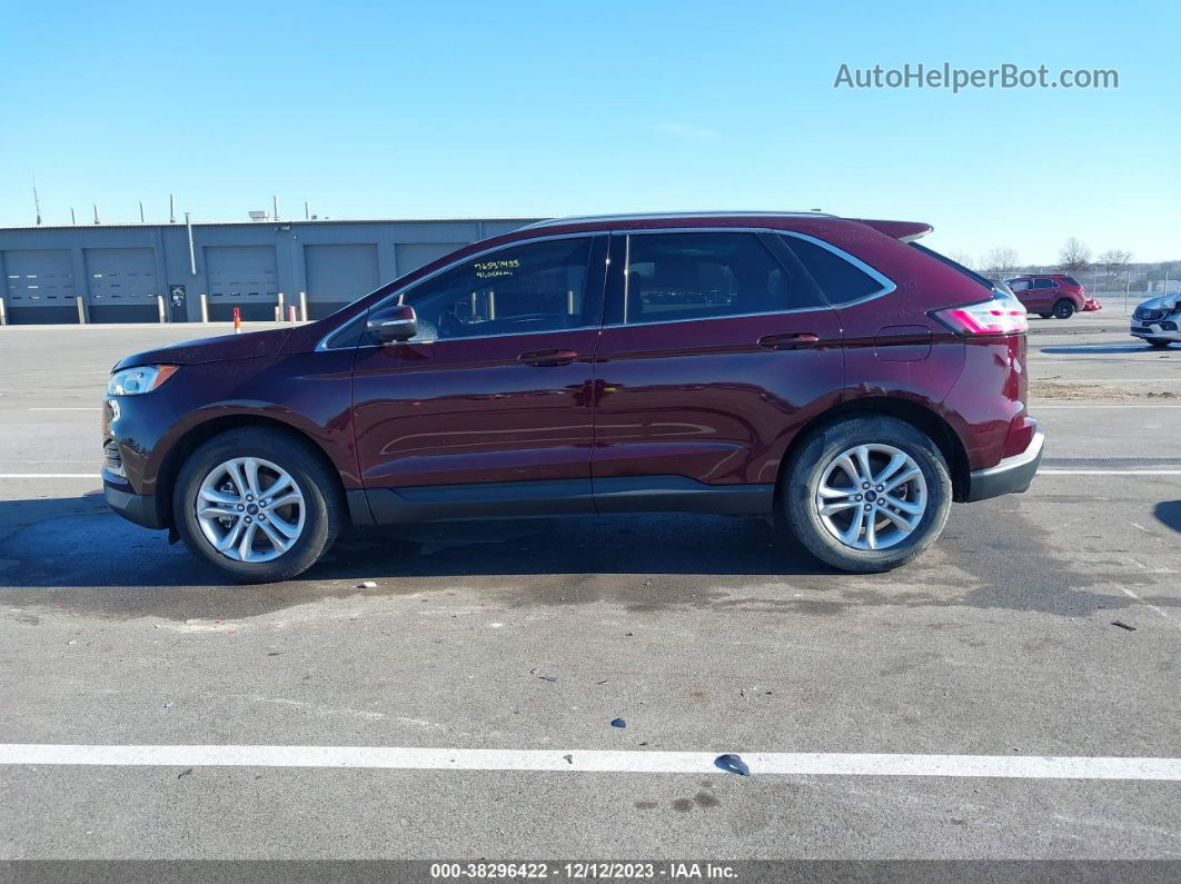 2020 Ford Edge Sel Maroon vin: 2FMPK3J98LBA75566