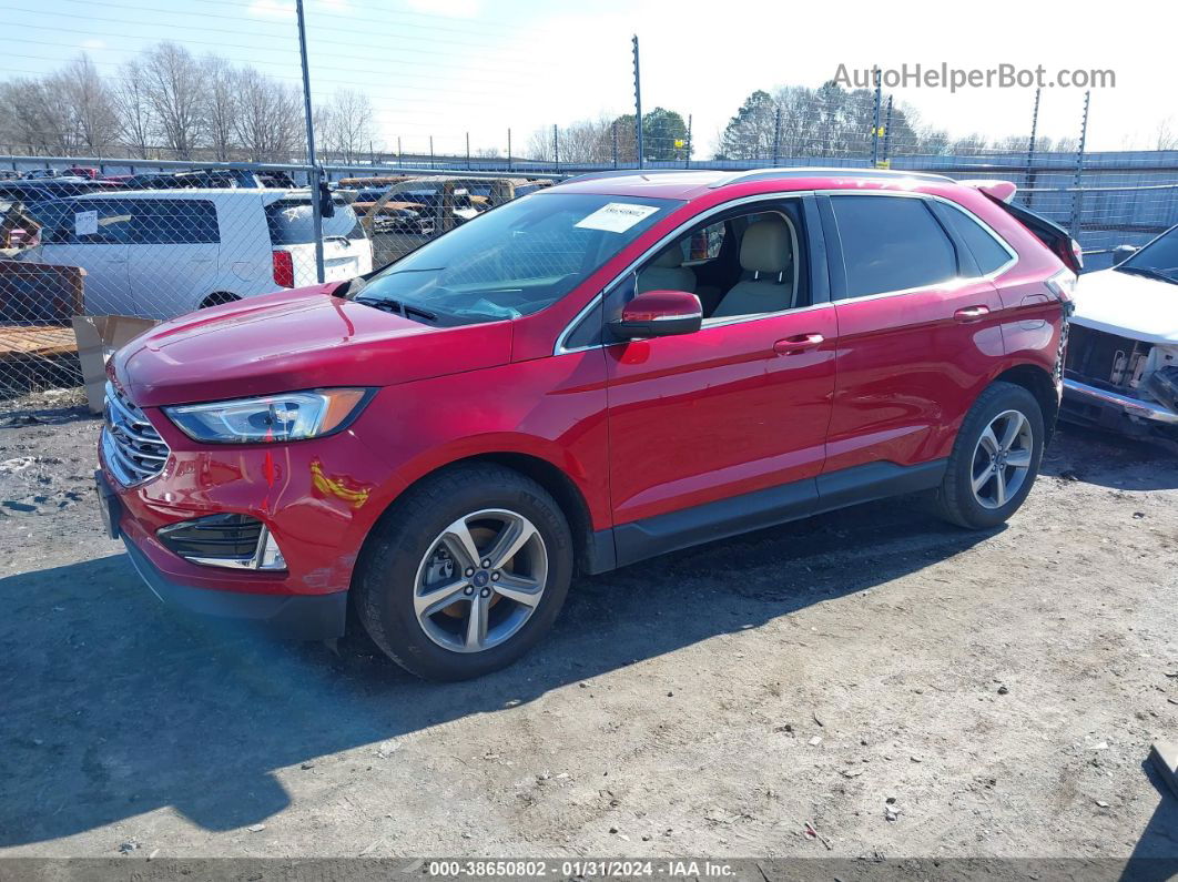 2020 Ford Edge Sel Red vin: 2FMPK3J98LBB17721