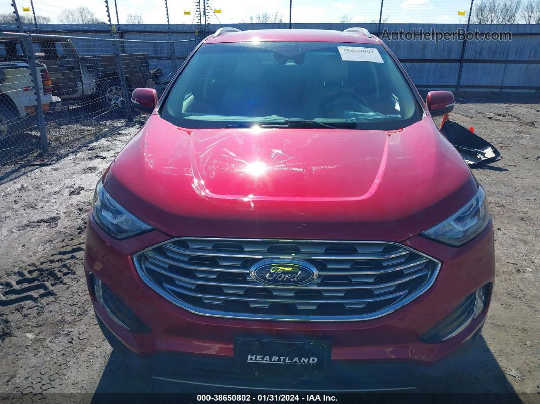 2020 Ford Edge Sel Red vin: 2FMPK3J98LBB17721