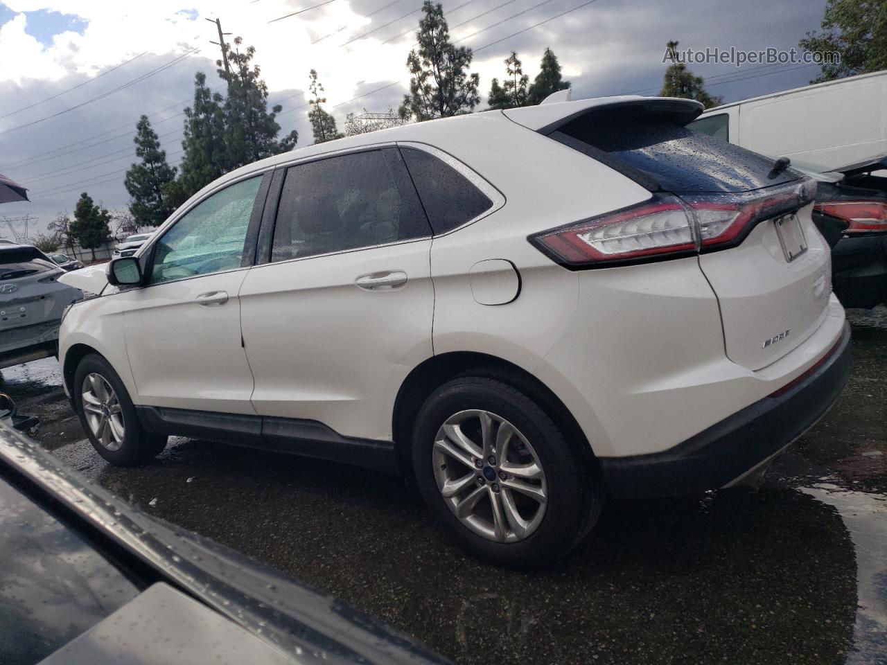 2016 Ford Edge Sel White vin: 2FMPK3J99GBB66688