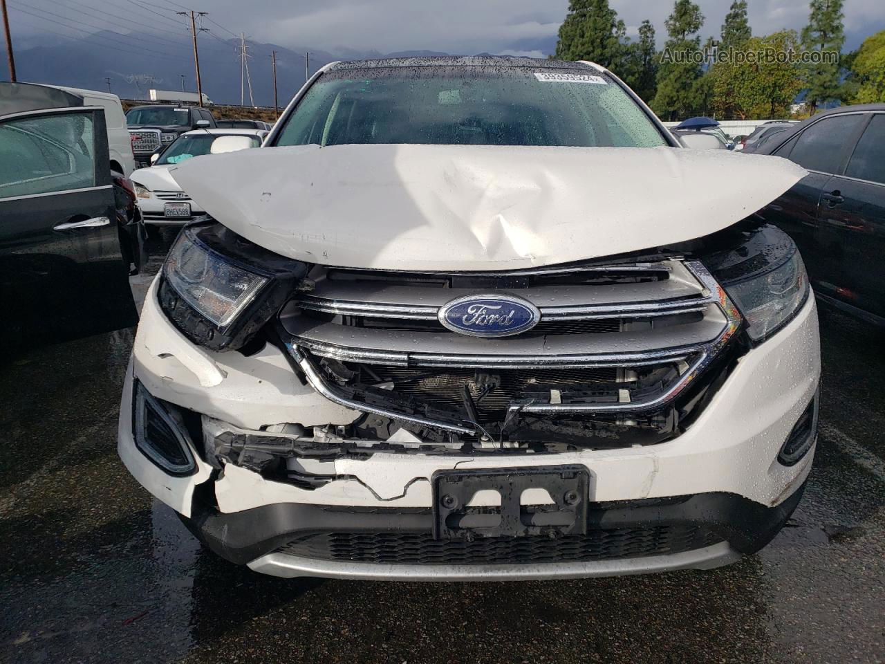 2016 Ford Edge Sel White vin: 2FMPK3J99GBB66688