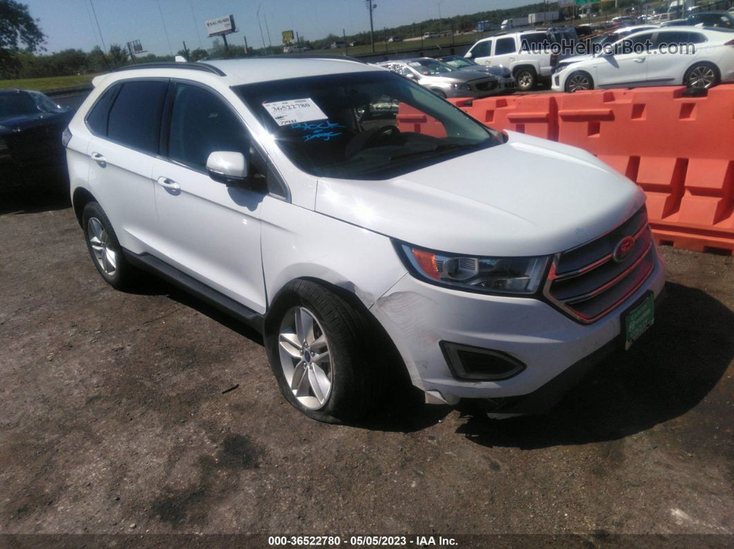 2016 Ford Edge Sel White vin: 2FMPK3J99GBB89842