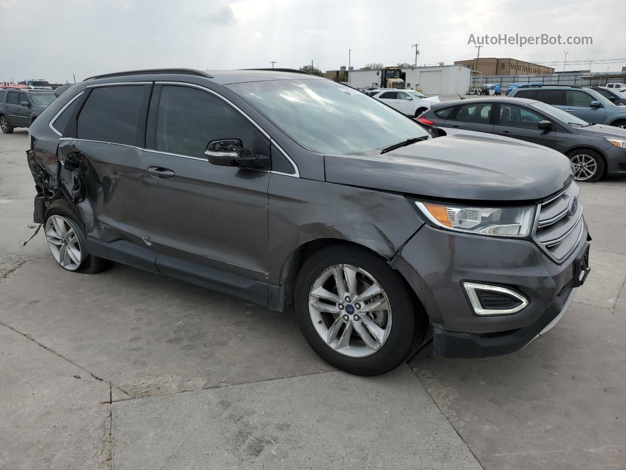 2017 Ford Edge Sel Серый vin: 2FMPK3J99HBB51741