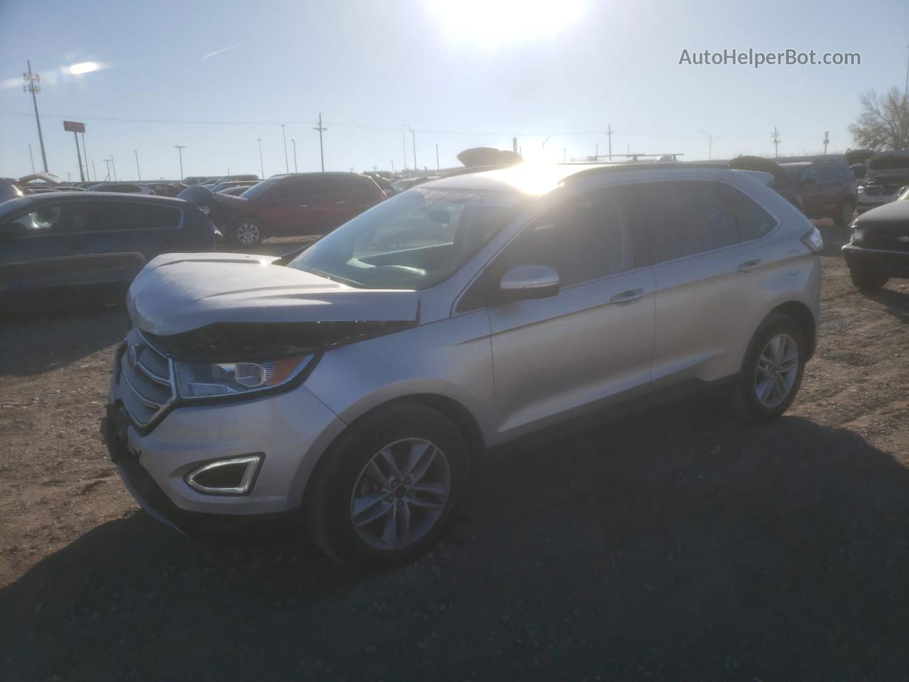 2018 Ford Edge Sel Silver vin: 2FMPK3J99JBB58792